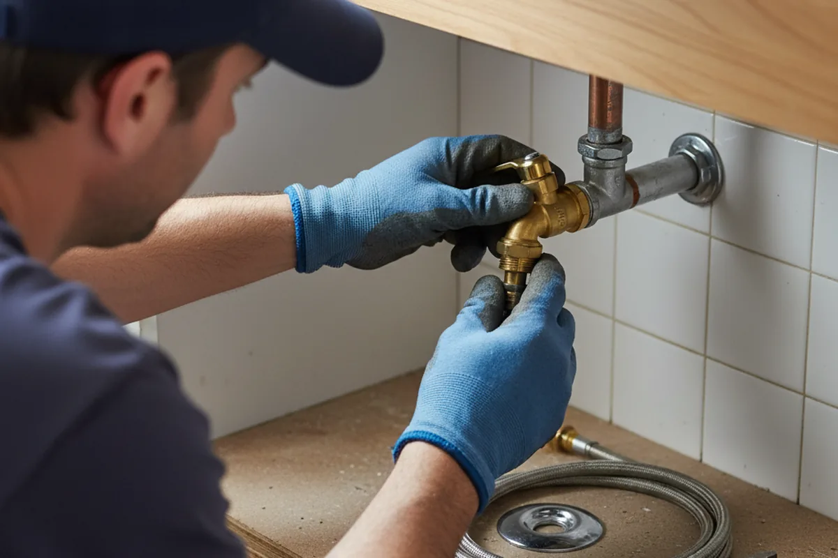 Shutoff valve and fitting work during Repiping in Harris